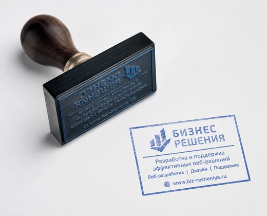 Резиновая печать с логотипом