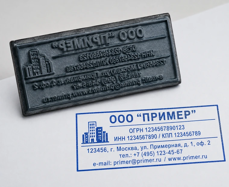 Резиновое клише печати крупным планом
