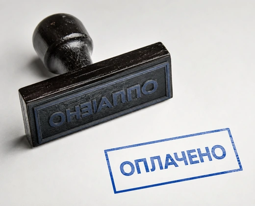 Текстовый прямоугольный штамп